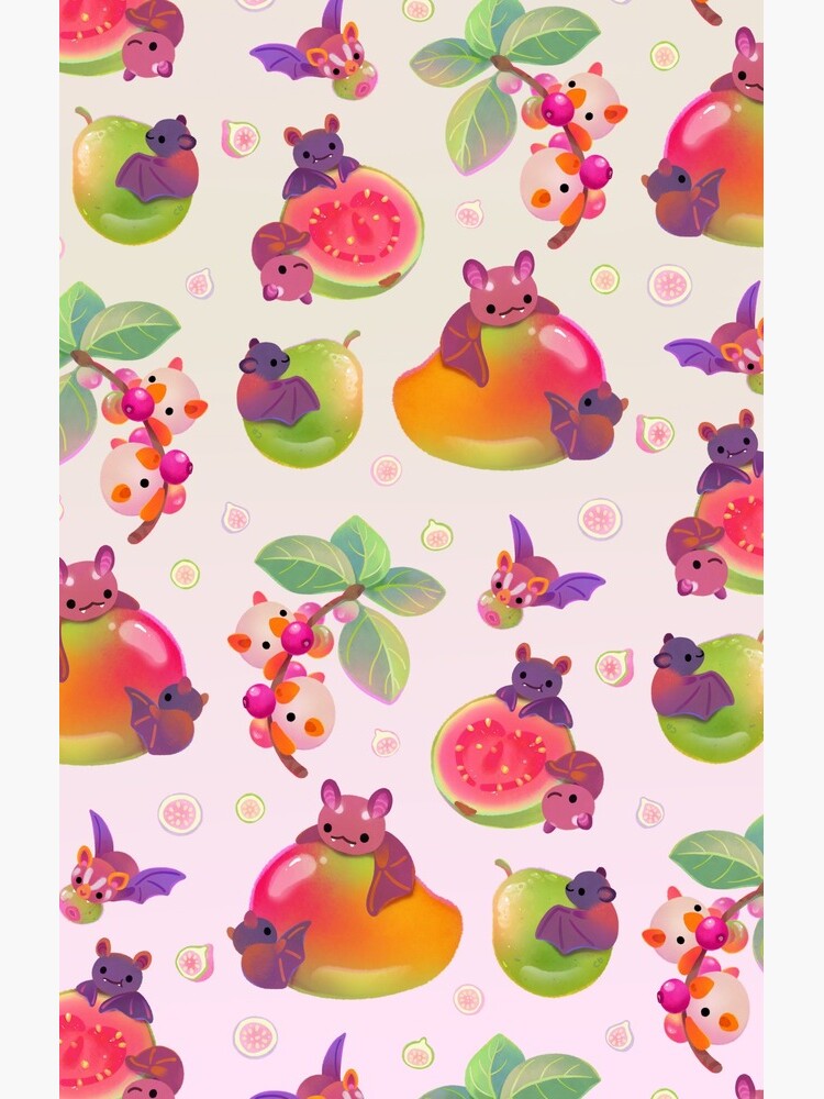 Fruit and bat - pastel by pikaole