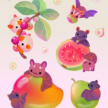 Artwork thumbnail, Fruit and bat - pastel by pikaole