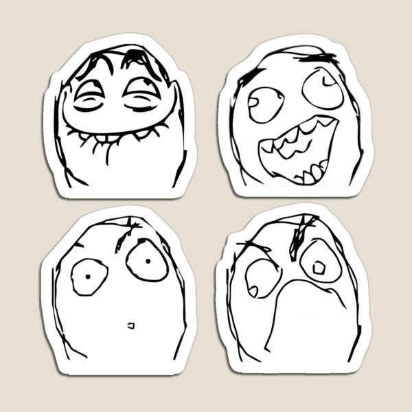 Troll faces meme stickers pack Sticker for Sale by KODGraphics