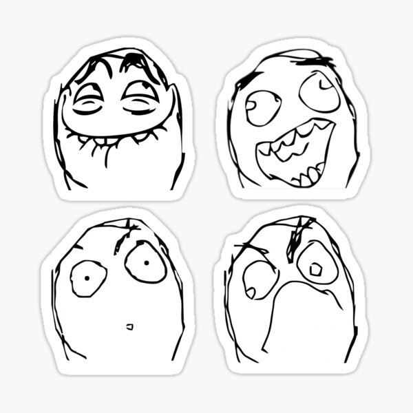 Troll Face Collection, Troll Face Set, Troll Face Pack | Art Board Print