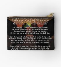 "WHAT REALLY MATTERS" Studio Pouch