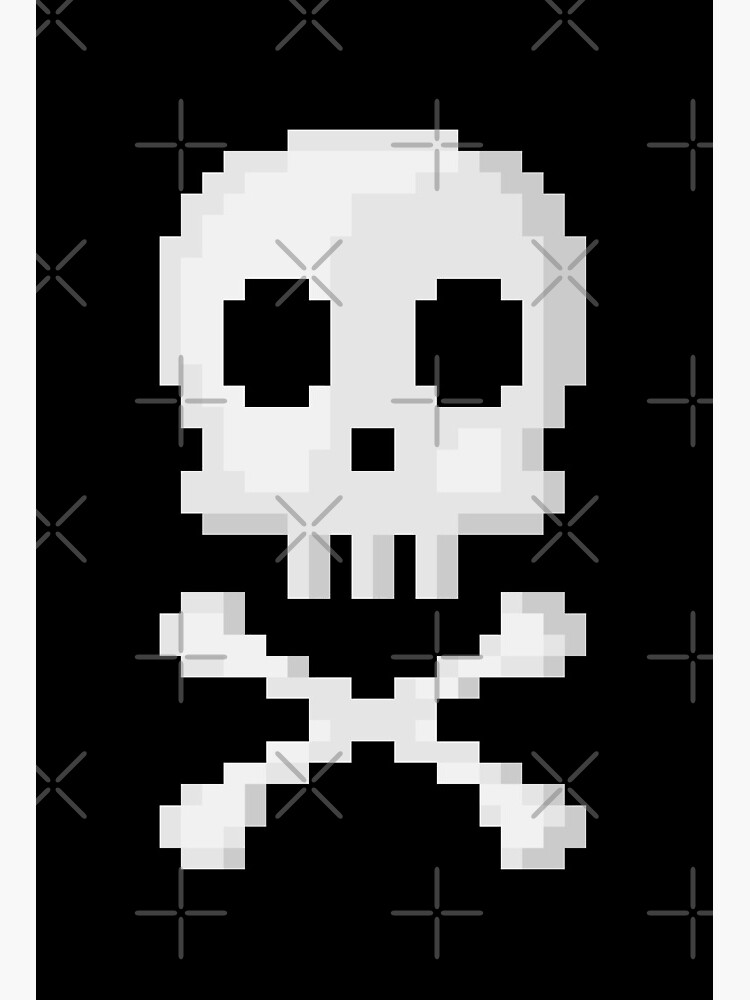 Pixel Art Skeleton Skull and Bones Pixel Art Skeleton Skull and Bones