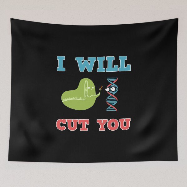 Item preview, I Will Cut You Crispr Graffiti Gene Science Gift designed and sold by ColorDreamer.