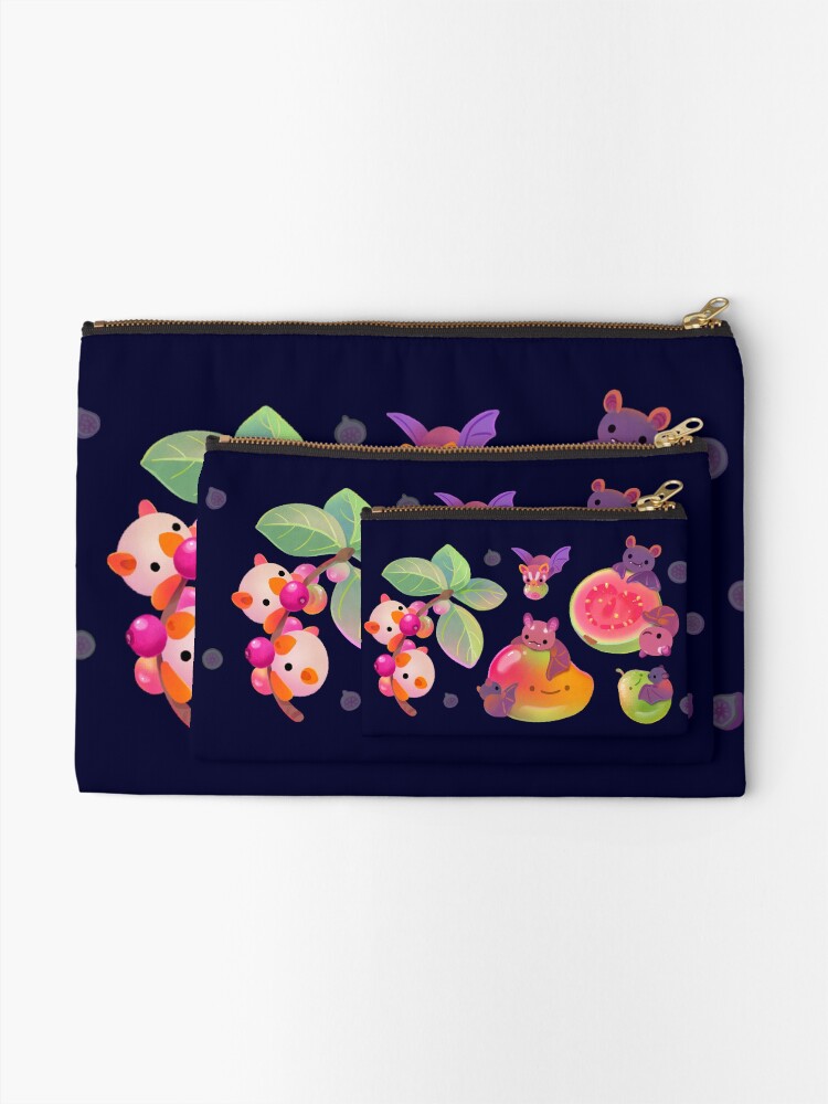 Alternate view of Fruit and bat - dark Zipper Pouch