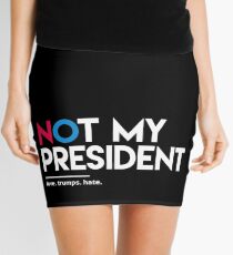 Not My President (Love Trumps Hate) Mini Skirt