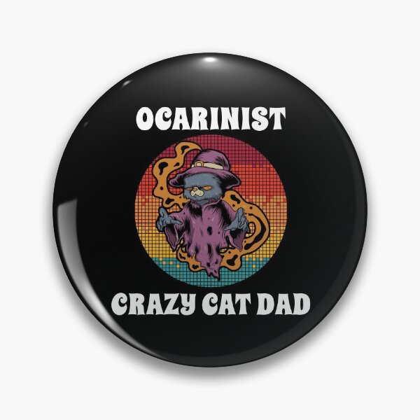 Item preview, Ocarinist Crazy Cat Dad Groovy Halloween Party Retro Vintage designed and sold by ojdart.