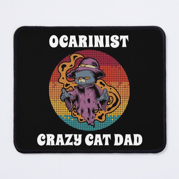 Item preview, Ocarinist Crazy Cat Dad Groovy Halloween Party Retro Vintage designed and sold by ojdart.