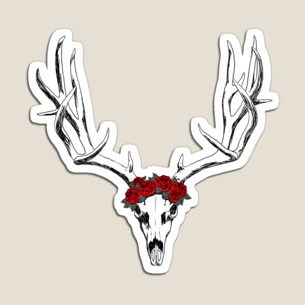 Skull And Roses Gifts Merchandise Redbubble - roblox deer skull mask