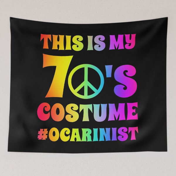 Item preview, Groovy Ocarina Player This Is My 70s Costume Halloween Party Retro Vintage designed and sold by ojdart.