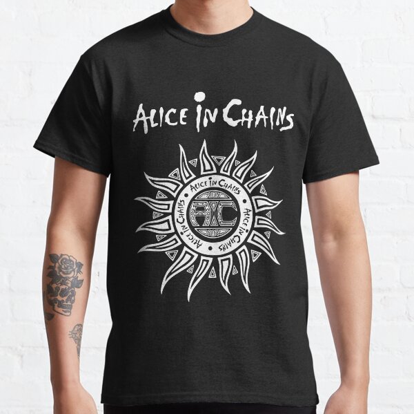 Vintage Alice In Chains Sun Faned Shirt Rare T-shirt classique
