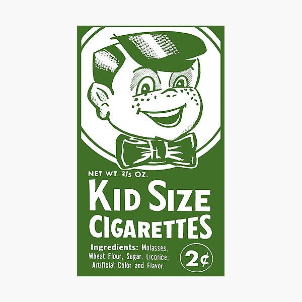 KID SIZE CIGARETTES - PACKAGING Photographic Print