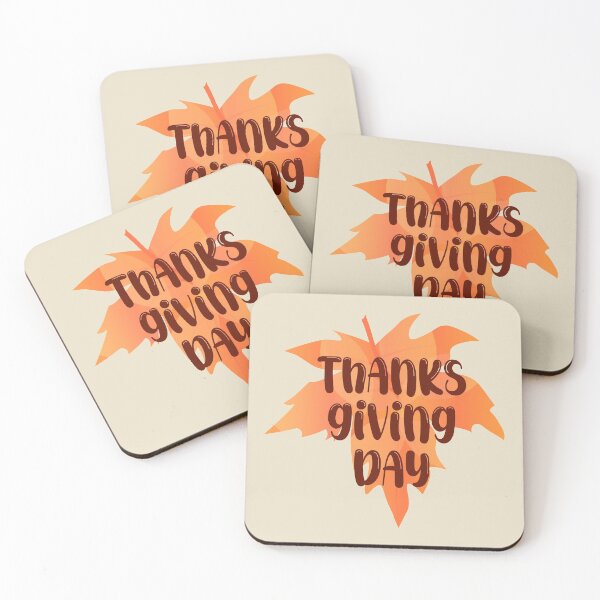 Item preview, Thanksgiving day lettering maple leaf designed and sold by CutieBlue.