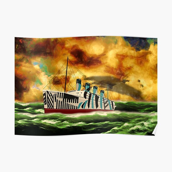RMS Olympic, in camouflage paint 1911 to 1936 Poster