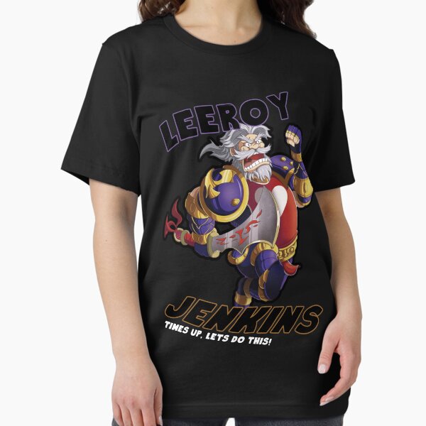 Vista previa del artículo con la obra «Leeory Jenkins: ¡se acabó el tiempo!», diseñado y vendido por Alpha Nerdy.