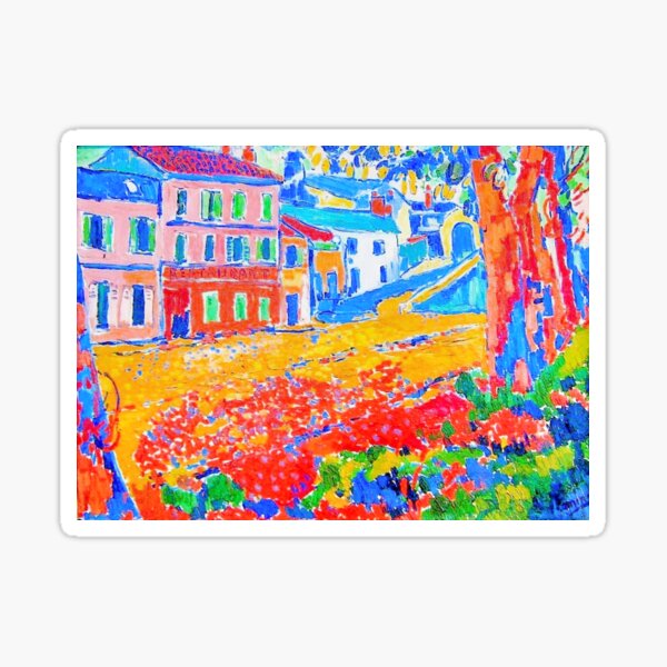Item preview, Restaurant de la Machine at Bougival by Maurice de Vlaminck ( famous Fauvist painting.)  designed and sold by CristalleLisa.