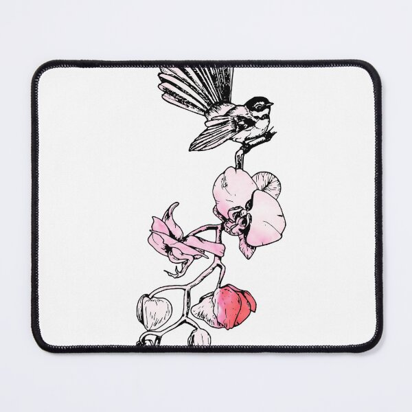 Item preview, Fantail Perched on an Orchid - Red watercolour designed and sold by Storme-Creative.