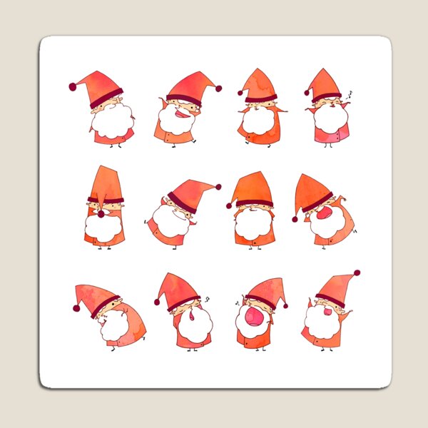Happy Little Santas Magnet