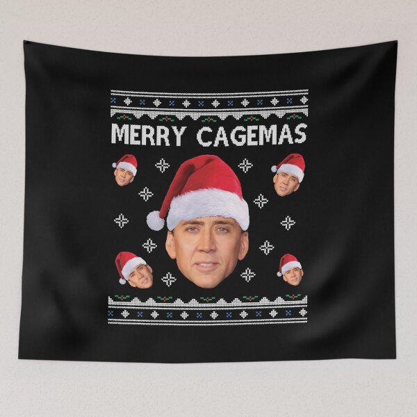 Item preview, Nicolas Cage Stage Name Actor Filmmaker Coppola Received Many Awards Merry Cagemas Christmas Knitpo designed and sold by NicolasCageHine.