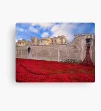 Tower Of London Poppy Display Canvas Print