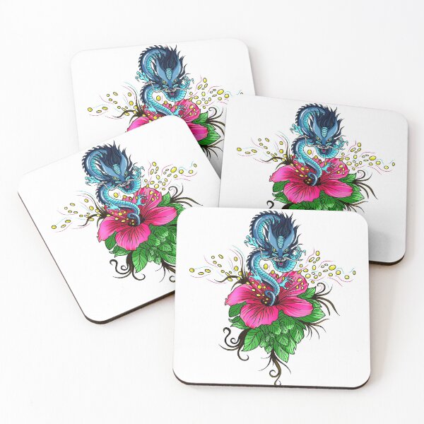 Item preview, Dragon with Hibiscus  designed and sold by gensgraphics.