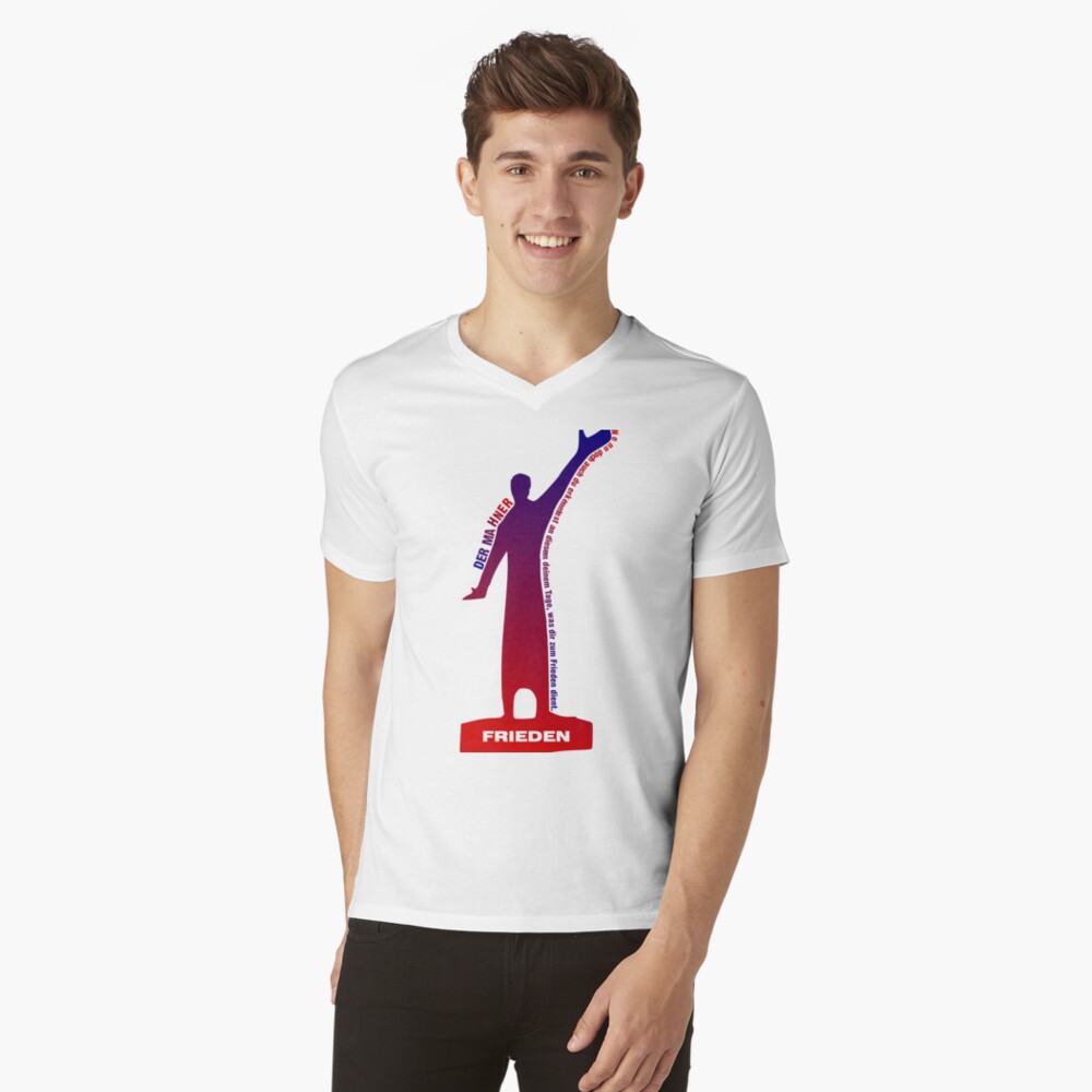 Vista previa del artículo con la obra «Camiseta de cuello en V», diseñado y vendido por Nordwind.