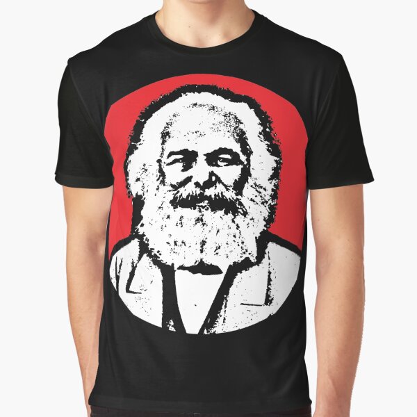 Vista previa del artículo con la obra «Plantilla de Karl Marx», diseñado y vendido por KJCasey1982.