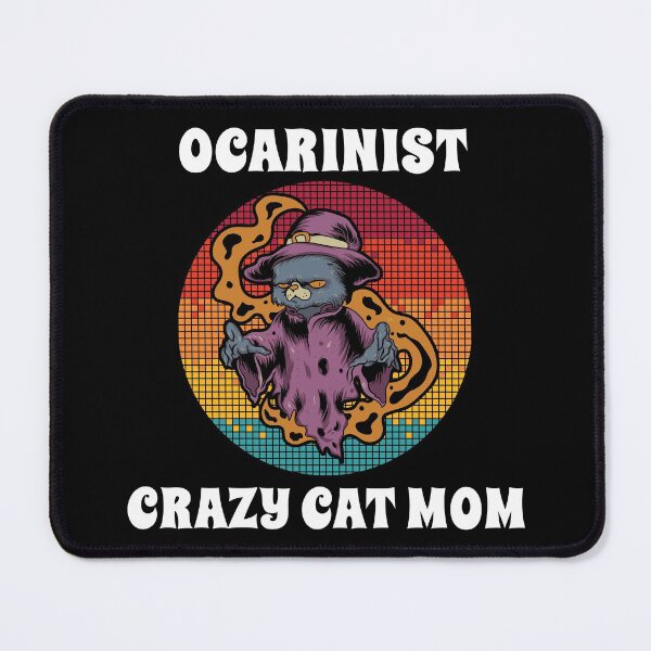 Item preview, Ocarinist Crazy Cat Mom Groovy Halloween Party Retro Vintage designed and sold by ojdart.