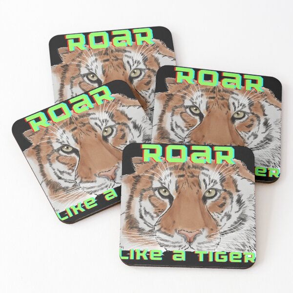 Item preview, Roar Like a Tiger - Tiger Quotes - Motivation - Inspiration designed and sold by BunnyBizarre.