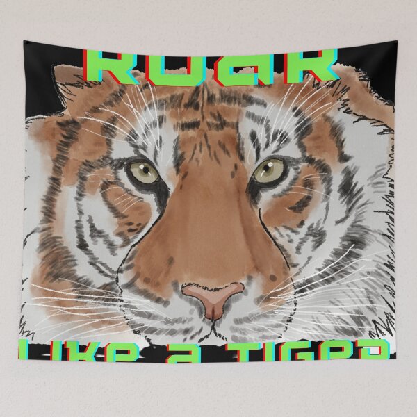 Item preview, Roar Like a Tiger - Tiger Quotes - Motivation - Inspiration designed and sold by BunnyBizarre.