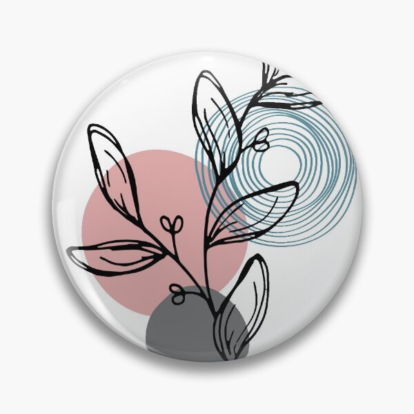 Item preview, Leaf line art with circular pattern as the background designed and sold by msro1.