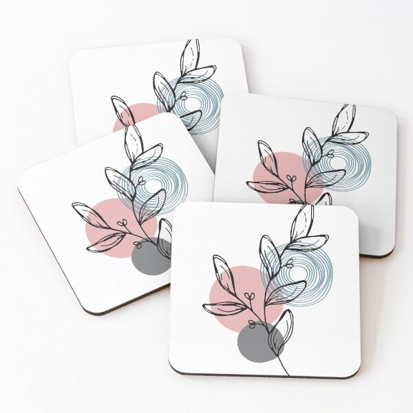 Item preview, Leaf line art with circular pattern as the background designed and sold by msro1.