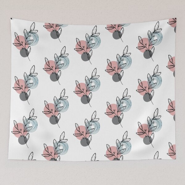 Item preview, Leaf line art with circular pattern as the background designed and sold by msro1.