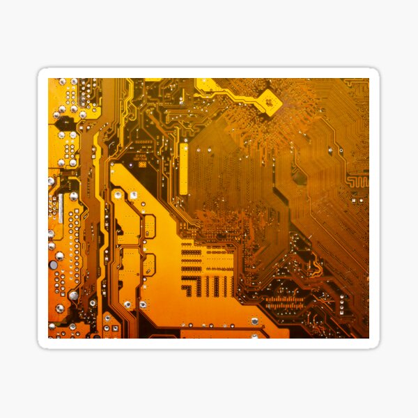 Item preview, ocher electronic circuit board designed and sold by tony4urban.