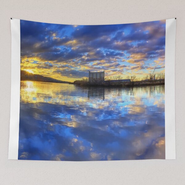 Item preview, Sunset on the Tamar River Silos designed and sold by Huskyyy Designs.