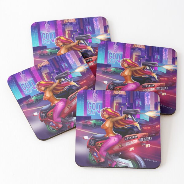 Item preview, Motorbike City New Retro Wave Neon designed and sold by ladykraken.