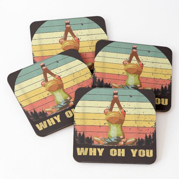 Item preview, Retro EFF YOU SEE KAY WHY OH YOU Funny Frog Do Yoga designed and sold by DonetTrent.