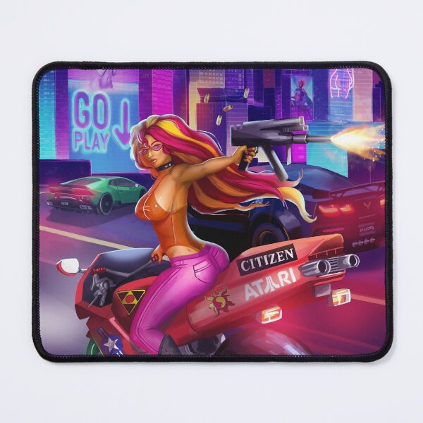 Item preview, Motorbike City New Retro Wave Neon designed and sold by ladykraken.