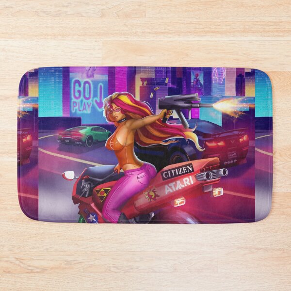 Item preview, Motorbike City New Retro Wave Neon designed and sold by ladykraken.