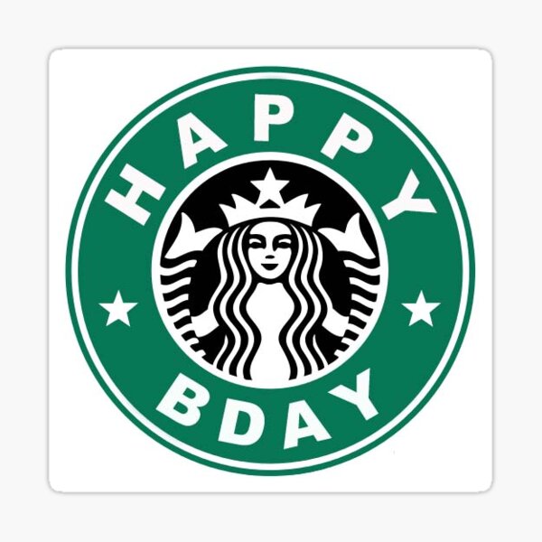 Sticker Starbucks Joyeux Anniversaire Par Isabelsmith Redbubble