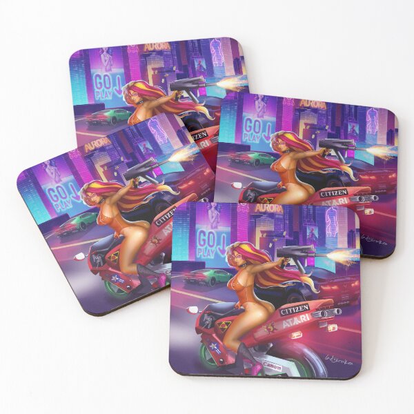Item preview, Motorbike City New Retro Wave Neon Bikini designed and sold by ladykraken.