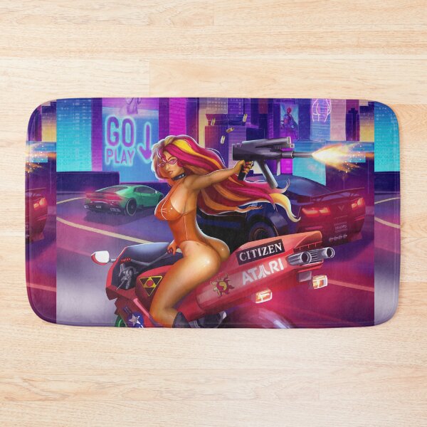 Item preview, Motorbike City New Retro Wave Neon Bikini designed and sold by ladykraken.