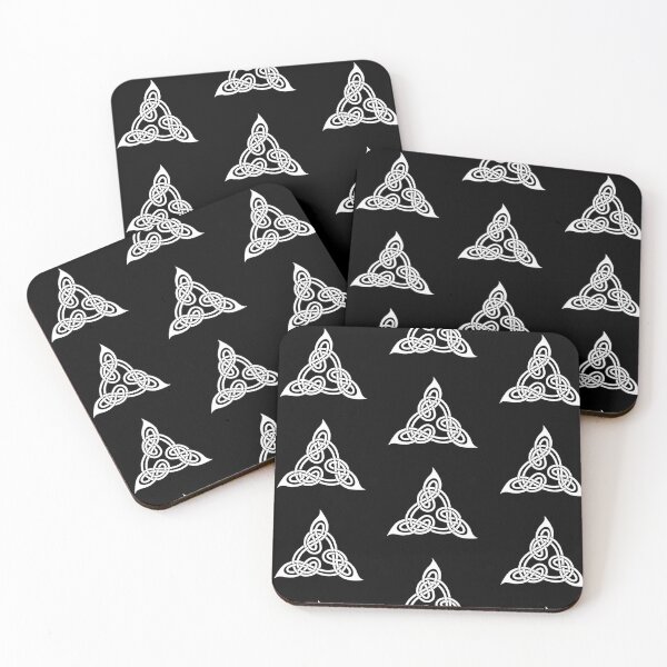 Item preview, white celtic knot forming a triangle designed and sold by t335.