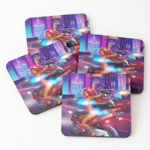 Item preview, Motorbike City New Retro Wave Neon Censor designed and sold by ladykraken.