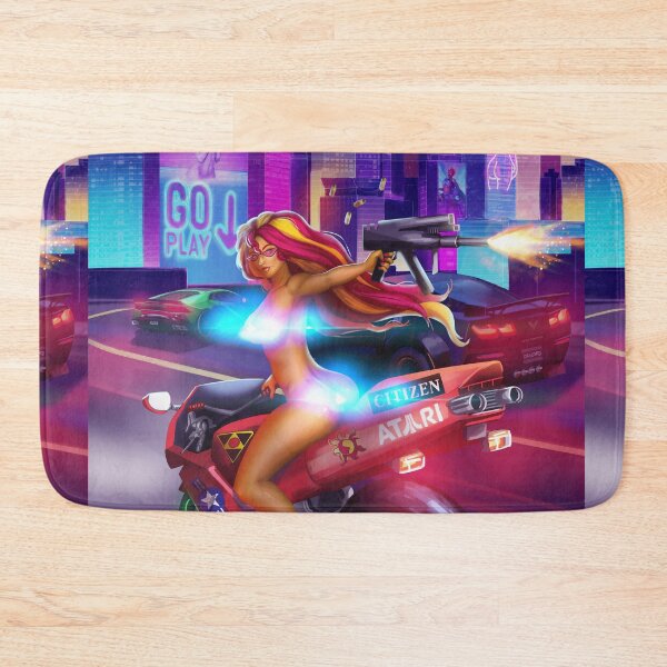 Item preview, Motorbike City New Retro Wave Neon Censor designed and sold by ladykraken.
