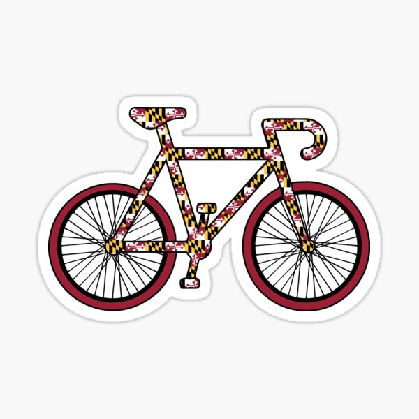 Harden fjer Shinkan Maryland Flag Bicycle" Sticker for Sale by dignenphoto | Redbubble