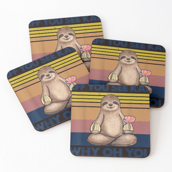 Item preview, Retro Sloth Yoga Eff You See Kay Why Oh You designed and sold by DonetTrent.