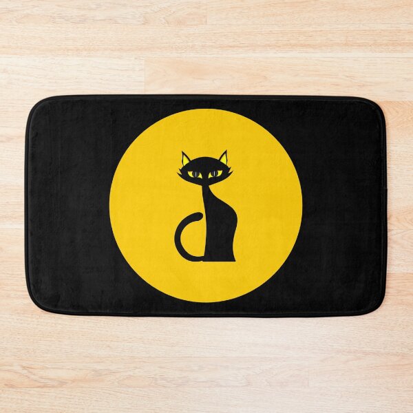 Item preview, Black Kittie and Full Moon designed and sold by PosterpartyCo.