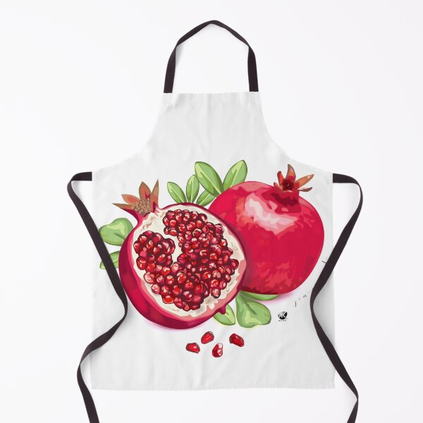 Item preview, Pomegranate, leaves and pomegranate seeds illustration designed and sold by Alexandra Kueny.