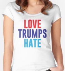 Love Trumps Hate Women's Fitted Scoop T-Shirt