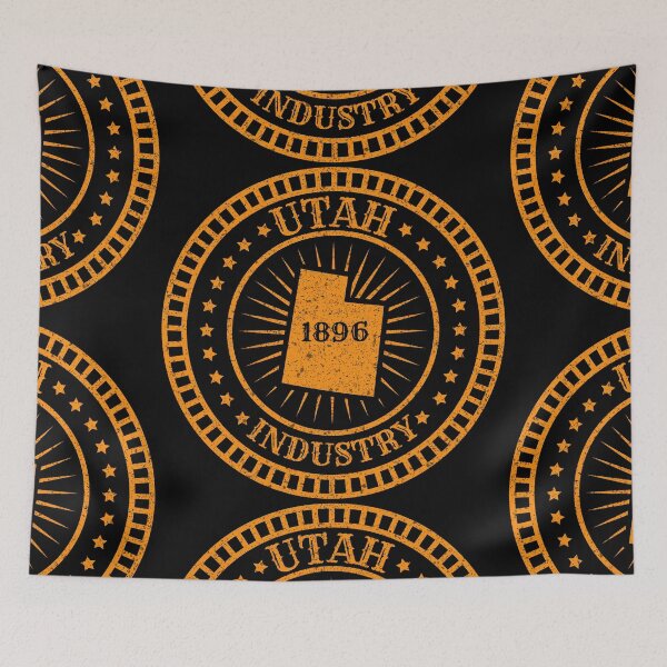 Item preview, Utah - UT Map Motto Industry - Badge Beehive State Slogan American designed and sold by Ranggasme.